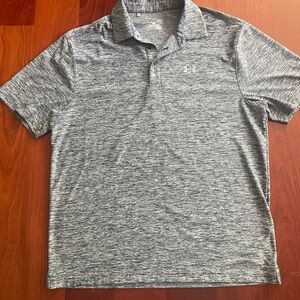 Under Armour Men's Heathered Gray Polo Shirt